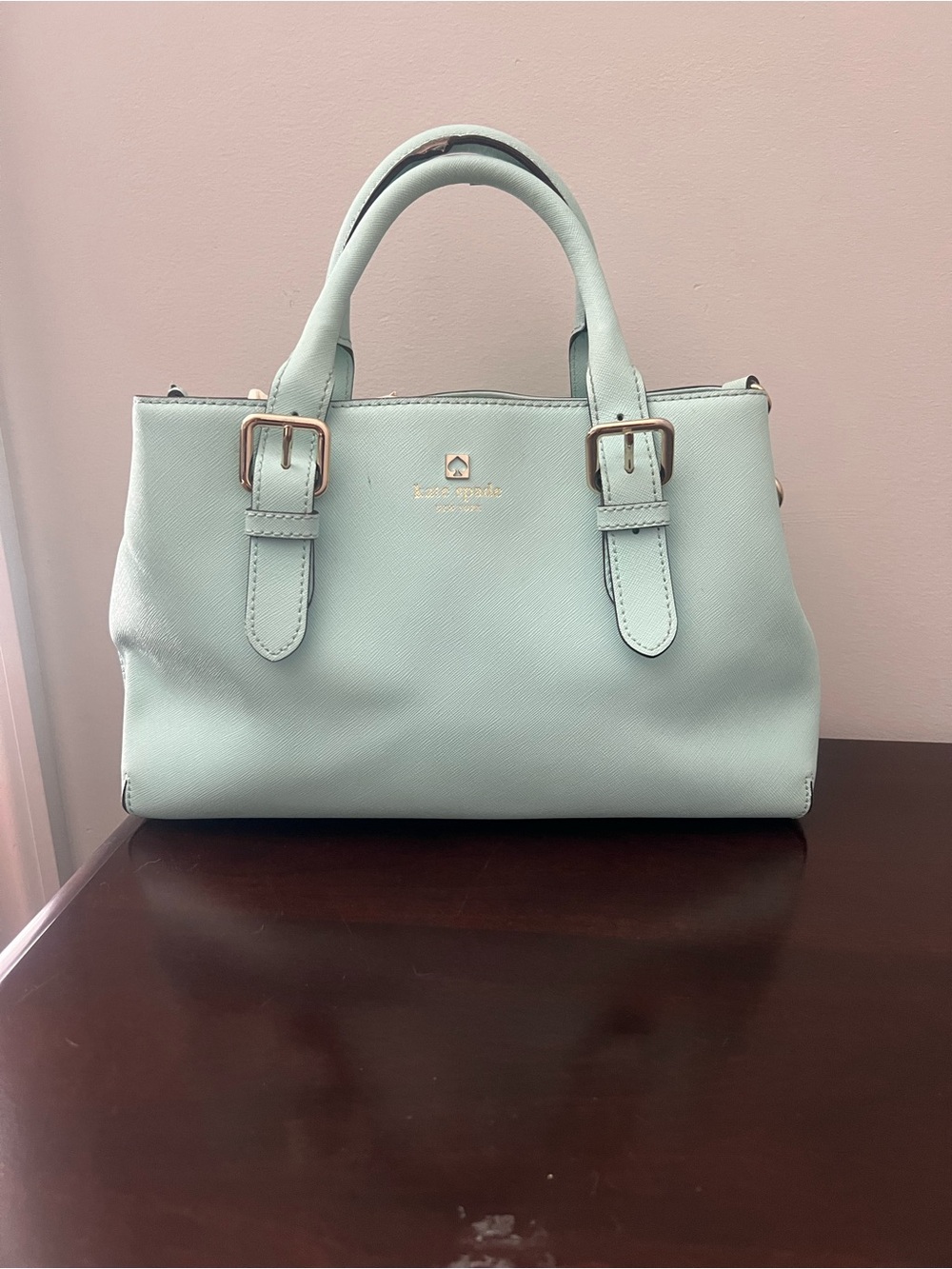 kate spade Mint Green Saffiano Leather Satchel